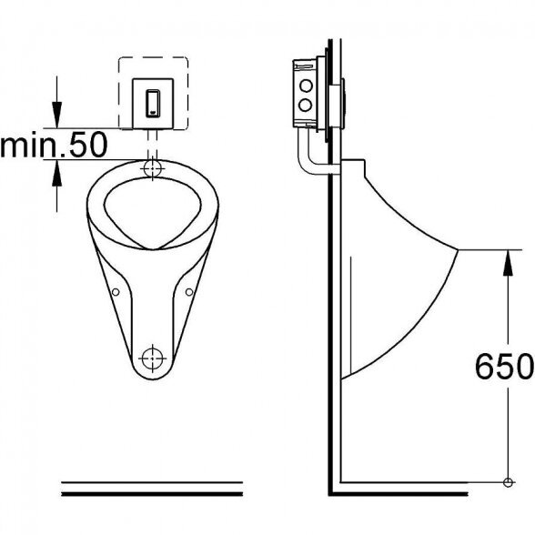 Vandens nuleidimo plokštelė pisuarui GROHE Skate Cosmopolitan, 38784SD0 2