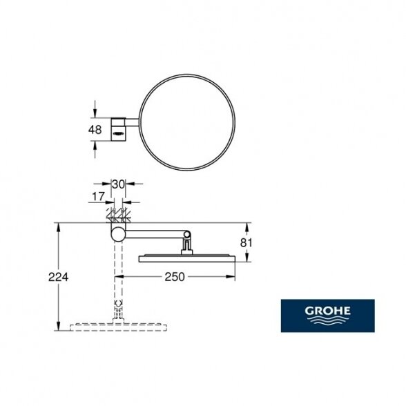 Veidrodis GROHE Selection, 41077000 2