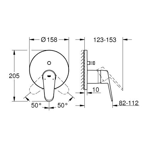 Virštinkinė dalis GROHE Eurodisc Cosmopolitan, 24056002 3