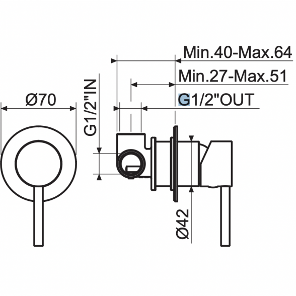 Virštinkinė dalis 3 išėjimų MARINER Logica SET1 GM 6