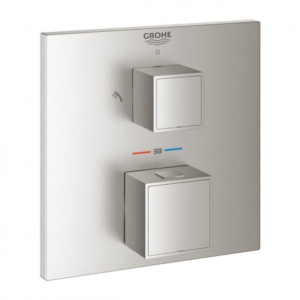 Virštinkinė dalis GROHE Grohtherm Cube 2 išėjimų, 24154DC0 1