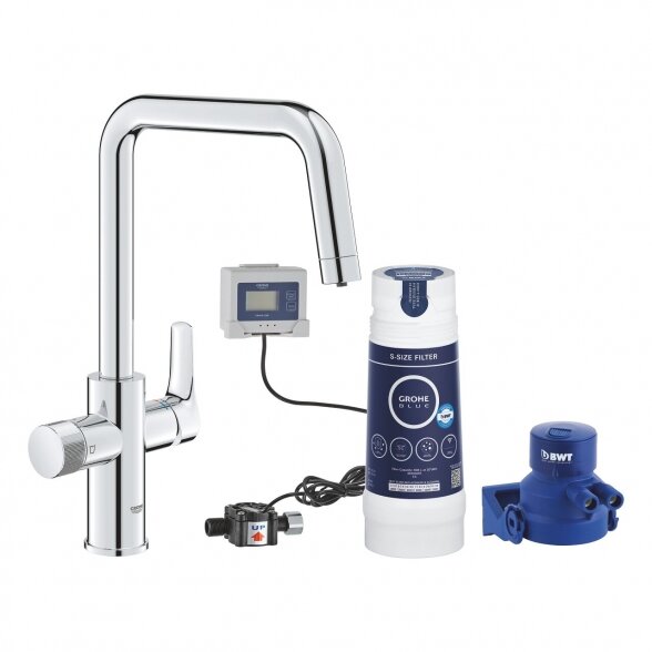 Virtuvinis (plautuvės) maišytuvas GROHE Blue Pure Eurosmart Starter Kit, 30584000