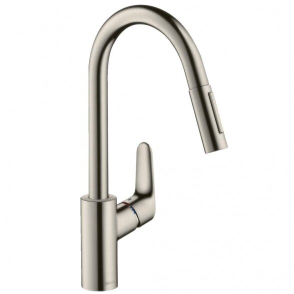 Virtuvinis (plautuvės) maišytuvas su ištraukiamu snapu HANSGROHE Focus, 31815800