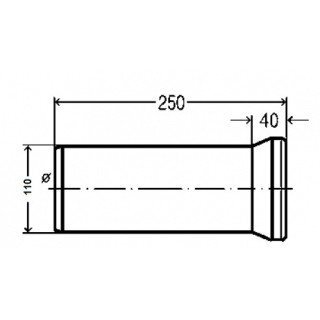 WC (unitazo) tiesus pajungimas VIEGA, 240 mm 2