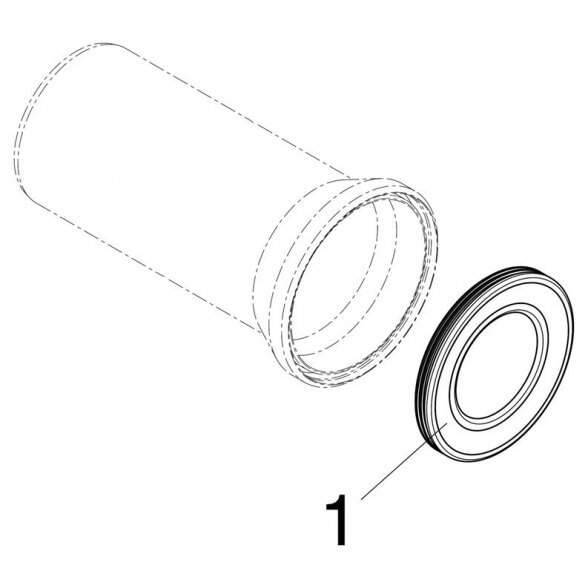 WC (unitazo) tiesus pajungimas VIEGA, 150 mm 1