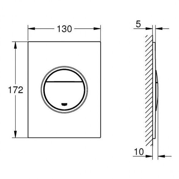 WC vandens nuleidimo mygtukas GROHE Nova Cosmopolitan S, 37601000 1